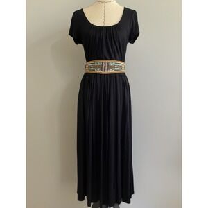 EUC Boden Samantha Jersey Scoop Neck Dress Black US 8R